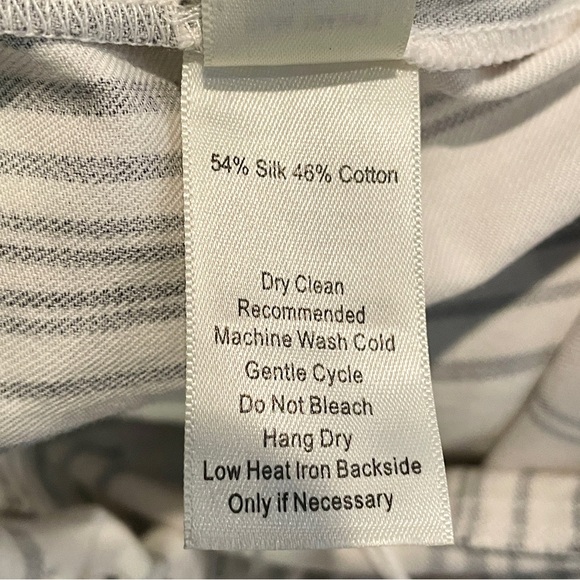 Ecru Brand Berber Stripe Silk & Cotton Pants Women’s Small - Picture 5 of 5